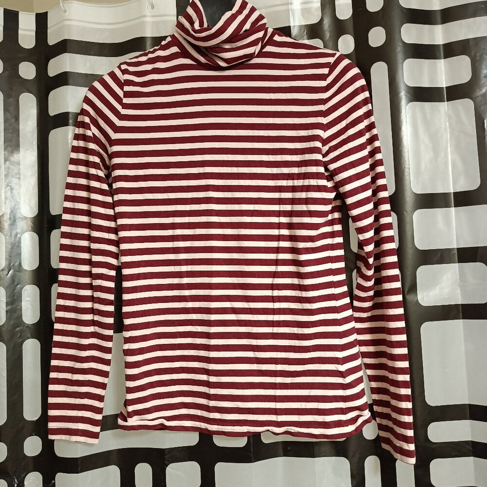 Cozy Meets Classic: Lands' End Striped Turtleneck